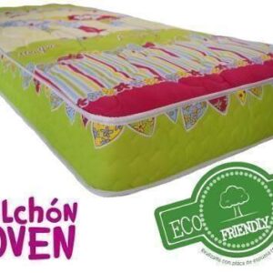 Colchón Arcoiris Espuma Chicos Tela Estamp Nena 190x80 Dct